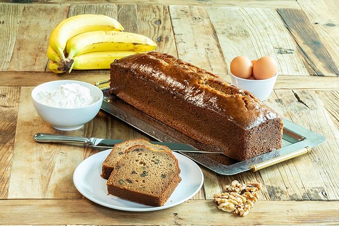 Nadel - Naturally Delicious Banana Nut bread, 8 Pack, Fresh Bananas, Crunchy Walnuts, Lunch snack breakfast bars Natural fresh brand, Cake Slices