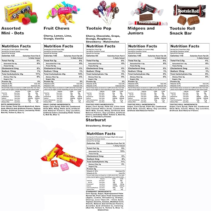 Assortit Fruit & Chocolate Candy Mix – Tootsie Roll Fruit Chews, Chocolate Midgees, Starburst, Dots & Pops Variety, 9.5 Lb Bulk Pack, Individually Wrapped (152 Oz)