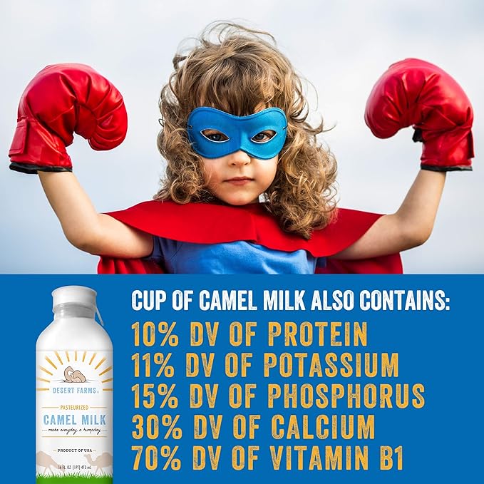 Milk Camel Fresh Organic Frozen - Fresh Flavor with Health Benefits - Pure & Natural Grade A - Allergen Free Milk - Made In The USA [ 30 Pack ]