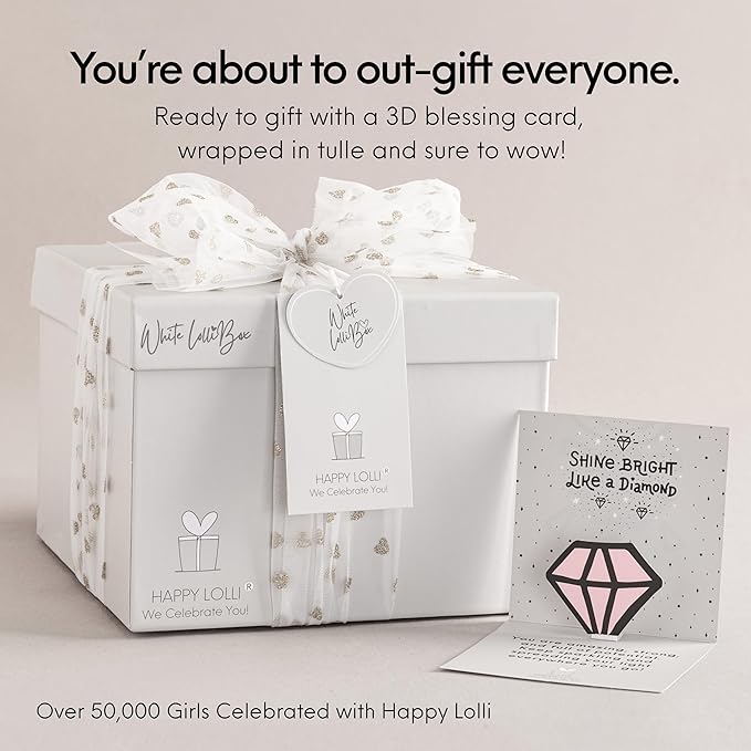 HAPPY LOLLI LolliBox Birthday Gift for Tween & Teen Girls Ages 8–15, Ready to Gift Surprise Box with Empowering Challenges