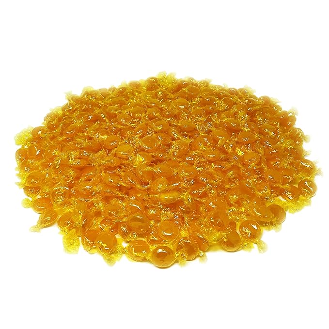 Butterscotch Hard Candy Disks - 6 lbs - Butter Scotch Flavored Old School Classic Hard Candies - Bulk American Vintage Candy Assortment- Individually Wrapped, 96 oz.