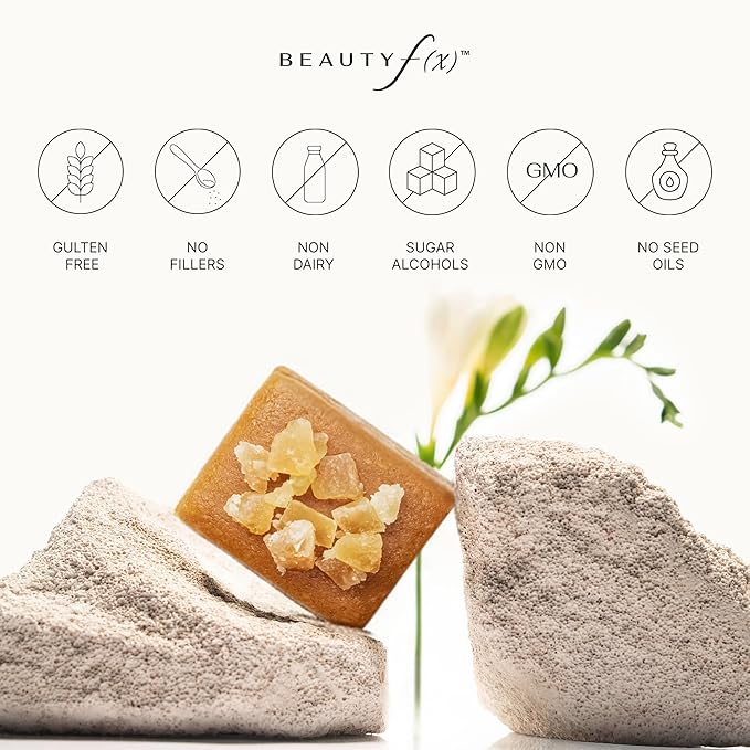 Beauty f(x) Protein Beauty Bites – Collagen Bars – Lemon Ginger Turmeric Collagen Protein Bars for Women – 10g Protein, 110 Calories, No Added Sugar – Supports Skin, Hair, and Nails