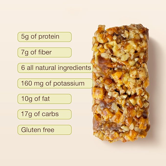 ToYou Gluten Free Chewy Fruit and Nut Bars - Healthy Protein Snacks | Apple Pecan - 1.41 Ounce (Pack of 12) | Soft Chewy, Vegan, Fiber-Packed Granola Bars for Adults and Kids, Made with Natural Ingredients