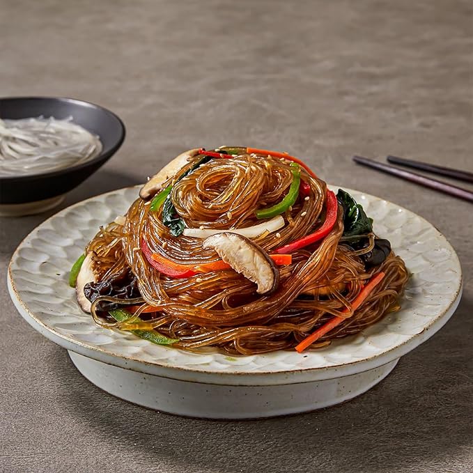 Sweet Potato Glass Noodles, Dangmyun, Korean Vermicelli Pasta For K-Food Japchae 17.63 oz (500g)_1 Pack