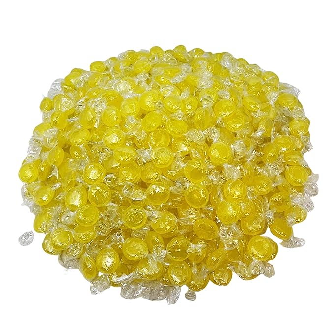 Sugar Free Lemon Drop Hard Candy - 3 lbs Bulk Bag Individually Wrapped Gluten Free, Keto And Diabetic Friendly Lemon Fruit Flavored Gourmet Candies (48oz)