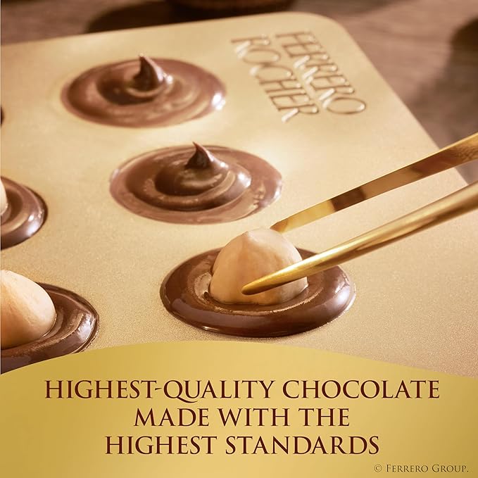 Ferrero Collection Valentine's Heart Gift Box, 14 Assorted Dark, Coconut, Almond, Cappuccino Gift Box, 5.1 oz