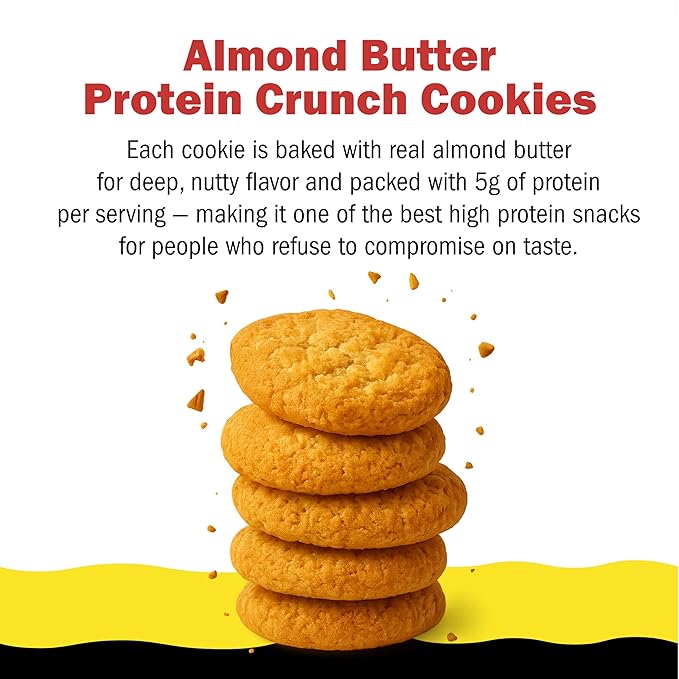 CHEF SANG! Almond Butter Protein Cookies | Zero Artificial Flavors | Sweet Protein Dessert | 5g Protein | Non-GMO | Crunchy & Flavorful | 6oz (Pack of 1)