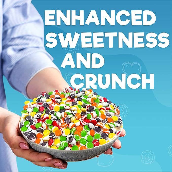 Freeze Dried Candy Tarts Crunch: Crunchy Sweetness, 4 oz Flavors: Cherry, Lemon, Lime, Orange, Grape. Tarts Resealable Bag Tangy Sweet