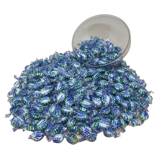 Sugar Free Spearmint Mints Hard Candy - 3 lb Bulk Bag Individually Wrapped Keto And Diabetic Friendly Gourmet Spearmint Flavored Candies (48oz)