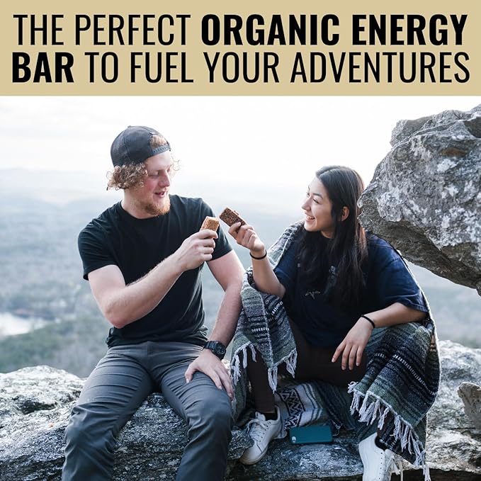 Kate’s Real Food Organic Granola Bars - Peanut Butter Milk Chocolate (2.2 oz, Pack of 12) Organic Energy Bars with Gluten Free Oats - Non GMO, Soy Free, Whole Grains, and All Natural - Healthy Snacks