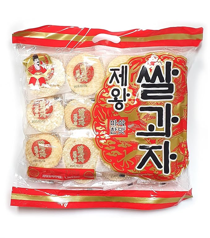 DEAD SKIN Korean Rice Cracker Sweet Flavor Rice Snack Korean Rice Crispy Chips Individually Packaged/Total 270g