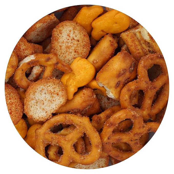 Pizza Snack Mix, 1 Pound Bulk Bag, Flavored Pizza Chips, Hampton Distribution