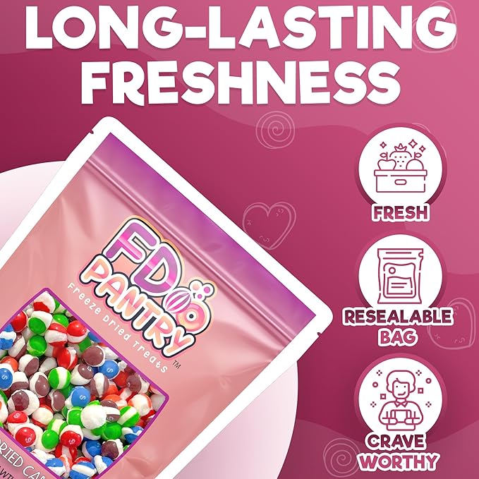 Fruit Crunch Wildberry Freeze-Dried Candy, 10 oz, Assorted Wild Berry Flavors, Large Pouch, Ideal Gift Snack Treat