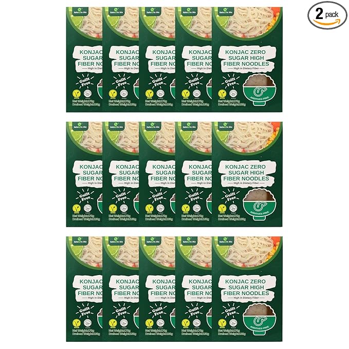 Ketoslim Mo High Fiber Konjac Noodles 2 Pack – Keto, Vegan, Paleo, Low Carb, Sugar-Free & Gluten-Free (15)