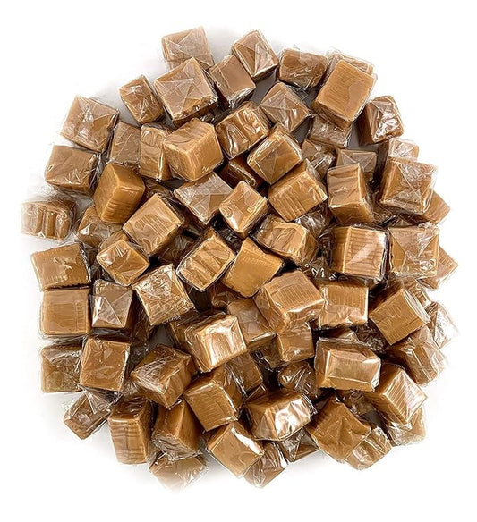 Vanilla Sea Salt Caramels, Gourmet Chewy Squares, Rich and Creamy Individually Wrapped Candy, 2.2 lb Bag