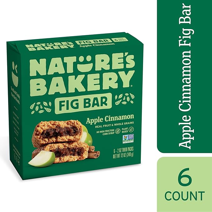 Nature's Bakery Fig Bars, Apple Cinnamon, 2 Oz, 6 Ct (Pack of 2)