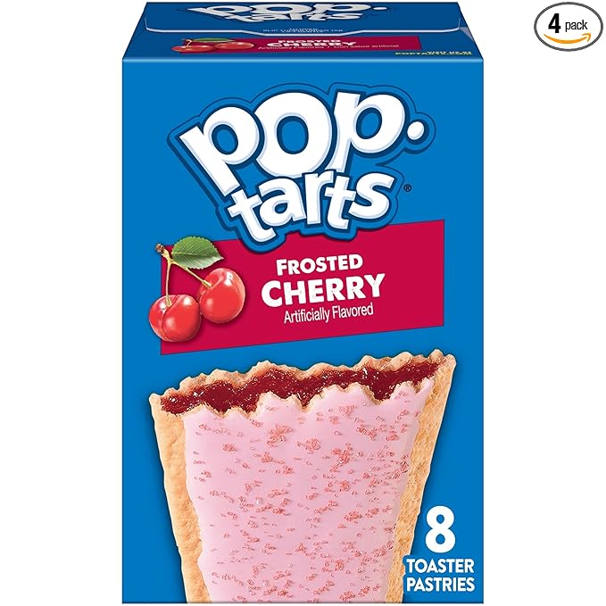 Pop-Tarts Toaster Pastries, Breakfast Foods, Kids Snacks, Frosted Cherry, 13.5oz Box (8 Pop-Tarts)