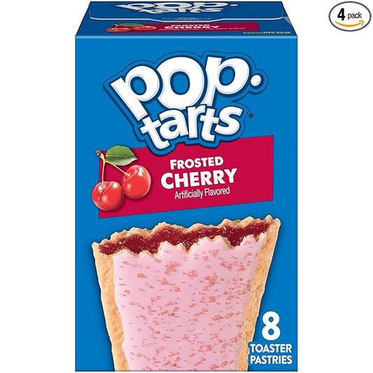 Pop-Tarts Toaster Pastries, Breakfast Foods, Kids Snacks, Frosted Cherry, 13.5oz Box (8 Pop-Tarts)