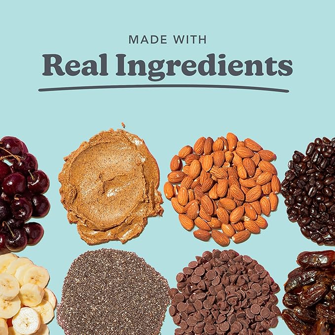Love + Chew Superfood Soft Baked MINI Cookies Variety Pack, Plant Based Cookie With Almonds, Dates, and Chia Seeds for Kids and Adults, Vegan Snacks, Gluten Free, Paleo, Non GMO, 16 Pack
