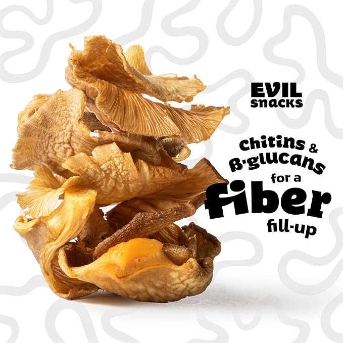 EVIL SNACKS Crunchy Mushroom Chips - VARIETY PACK, Non-GMO Project Verified, Plant-Based, Vegan - Nutrient-Packed, On-the-Go Snack - 2 Oz (3 Pack)