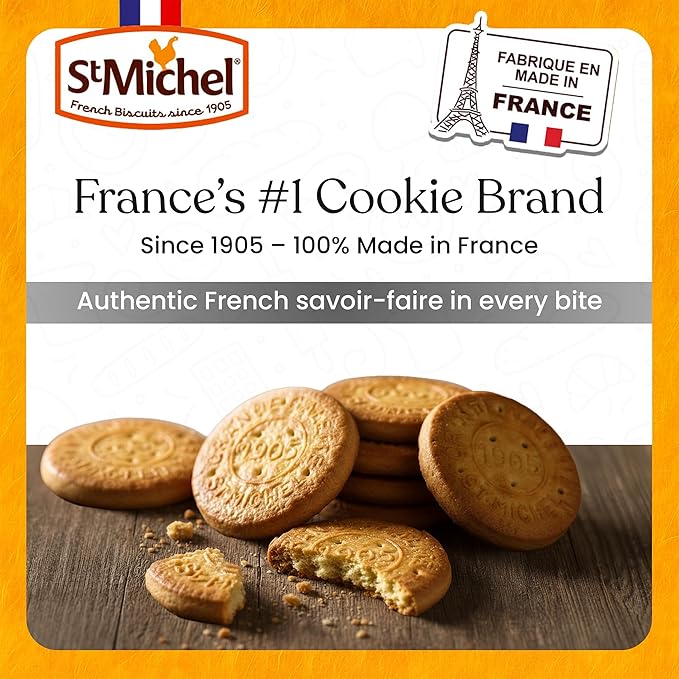 St Michel Christmas La Grandes Galette Butter Cookies Biscuits WIth Sea Salt Tin 300 gr