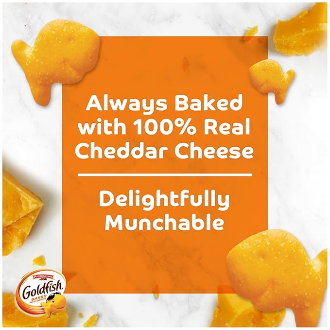 Goldfish Colors Cheddar Crackers, Snack Pack, 0.9 oz, 9 CT Multi-Pack Tray (Pack of 2)