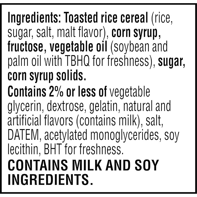 Rice Krispies Treats Crispy Marshmallow Squares, Kids Snacks, Snack Bars, Original, 12.4oz Box (16 Bars) (Pack of 2)