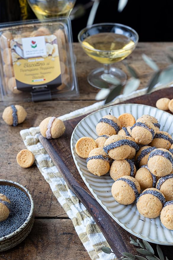 Parmigiano Reggiano cheese Biscuits 2x7oz (2x200g) Pack of 2 - EMILIA FOOD LOVE SELECTED WITH LOVE IN ITALY