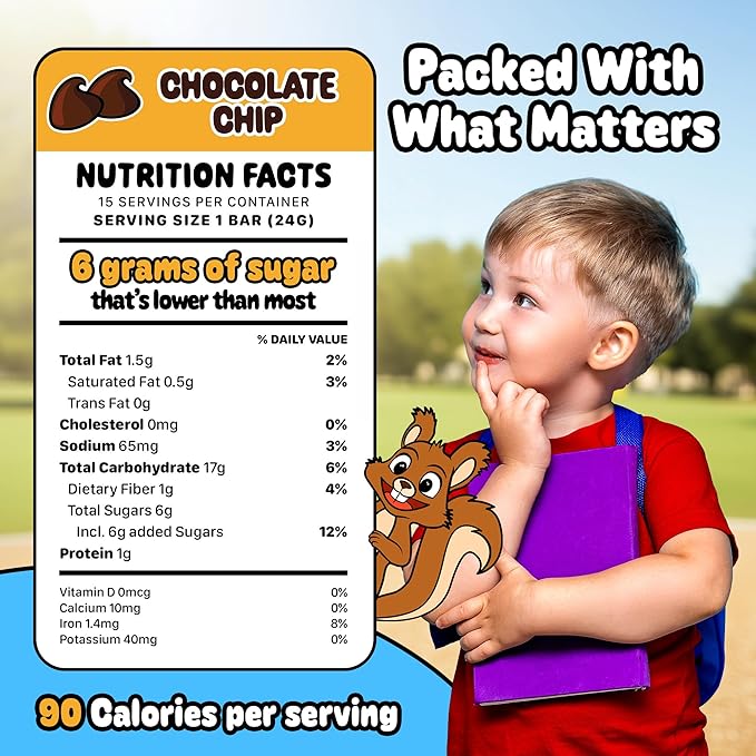 Snakkidz Organic Chewy Granola Bars for Kids, Allergen-Free, Nut-Free, Gluten-Free, Low Sugar Snack Bars Made with Avocado Oil, Individually Wrapped, School Lunch Snacks, Bulk Pack of 45, Variety Pack