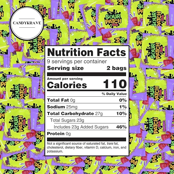 SourPatch Kids Soft & Chewy Candy - Easter Special - Individually Wrapped Sweet & Sour Candy Pack - Delicious Gummy Treats for Easter, Valentines Day, Pinata Stuffers, Birthdays & Pantry (2 lbs)