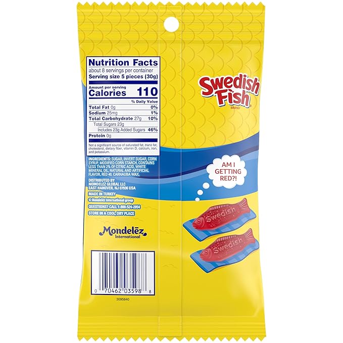SWEDISH FISH Soft & Chewy Candy, 12-8 oz Bags