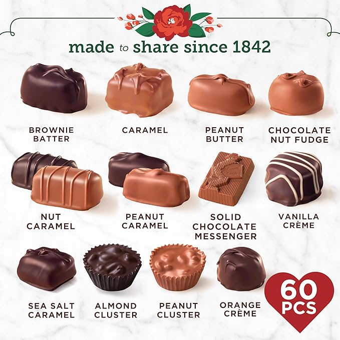 WHITMAN'S Valentine's Day WOW! Assorted Milk & Dark Chocolate Gift Box, 20 oz. (33 pieces)