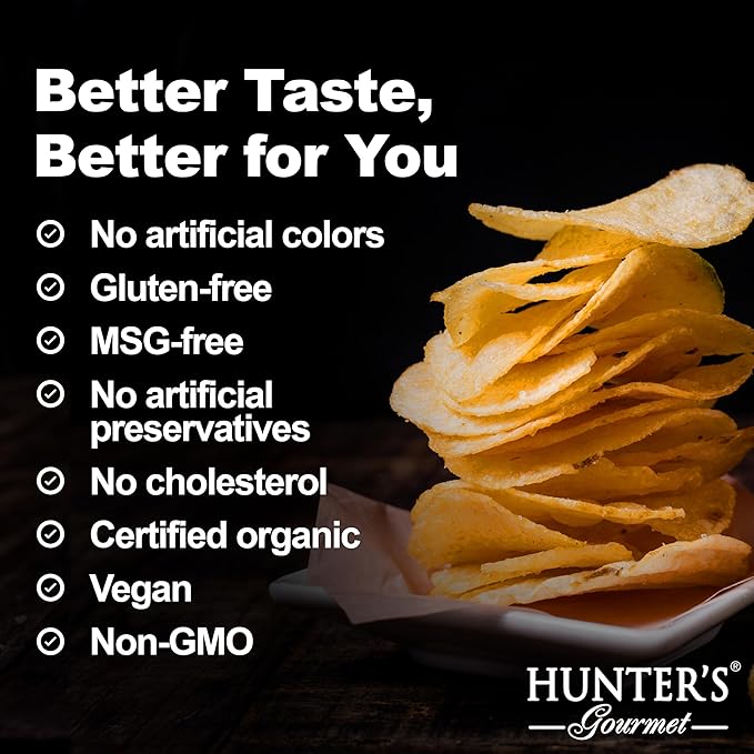 Hunter's Gourmet Hand-Cut Chips | Premium Snack Assortment | Made in a Nut-Free Facility | No Cholesterol | MSG-Free | Halal | No Artificial Preservatives | Gluten-Free Snacks | Variety Pack of 4