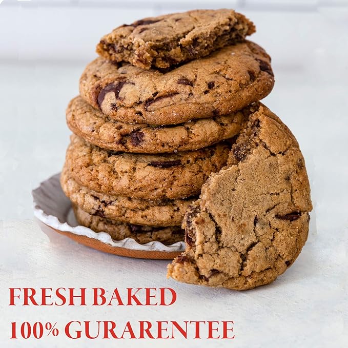 Fresh Baked Chocolate Chip Cookies - 1 Dozen - Gourmet Gift Box – Gifts For Men & Women – Soft Cookies - Little Red Kitchen Bake Shop