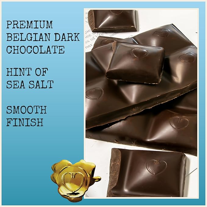 Chocolove Hawaiian Sea Salt Dark Chocolate Bars | 72% Cocoa | Rich and Intense Flavor | Made with Premium Belgium Chocolate | Non-GMO & Gluten-Free, 3.2 oz Bar (12 Pack)