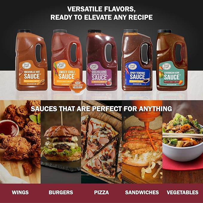 Ventura Foods LLC Sauce Craft Sweet Chili, Versatile, Globally Inspired Food Service Dipping Sauce Elevates Your Menu with Sweet Heat and Trend-Forward Flavor, 0.5 Gallon
