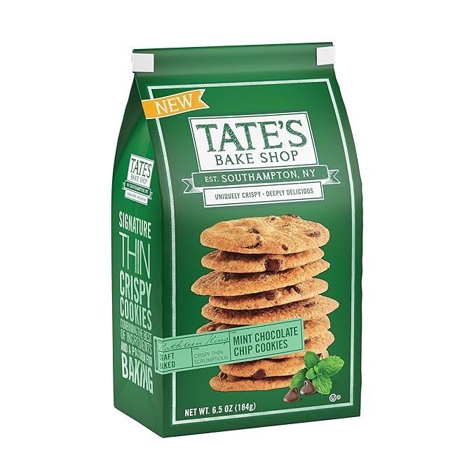 Tate's Bake Shop Mint Chocolate Chip Cookies, 4-6.5 oz Bags
