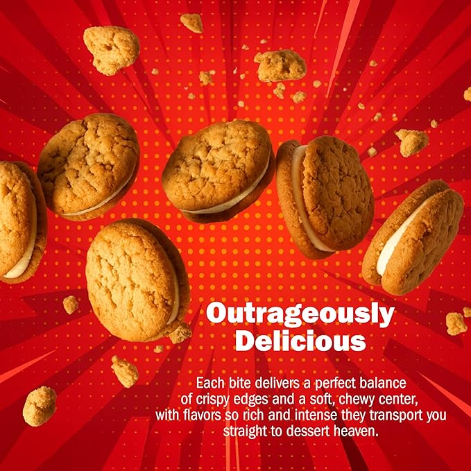 CHEF SANG! Almond Butter Sandwich Cookies | Real Almond Butter Cream Filling | Non-GMO | No Artificial Flavors or Preservatives | Individually Wrapped Cookies | Backpack Friendly | 6oz (Pack of 1)