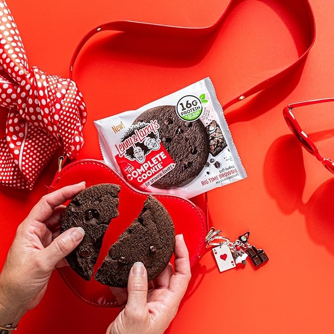 Lenny & Larry's Complete Protein Cookie, [Big Time Brownie], Chewy Soft Baked, 16g Plant Protein, Vegan, Non-GMO, High Fiber, [2 Ounce] Cookie (Pack of 12)