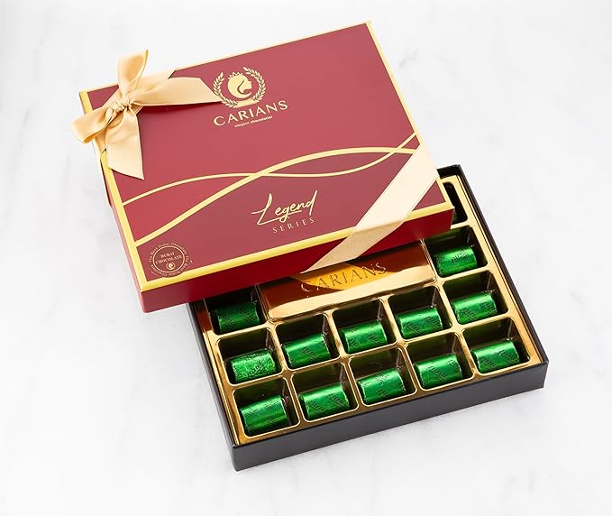 CARIANS Dubai Chocolate Gift Box, Dubai Chocolate Candy with Pistachio and Kataifi, Great for Gift Giving, Anniversary, Valentine's Day 17 Pcs