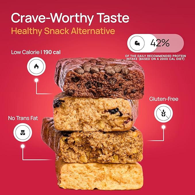 ProGo Protein Bars, Energy Bars - Up to 21g Clean Protein, Made with 95% Pure Isolate, Tallow, Collagen, Real Ingredients - Low Calorie, No Artificial Sweeteners (4-Count, Starter Pack)