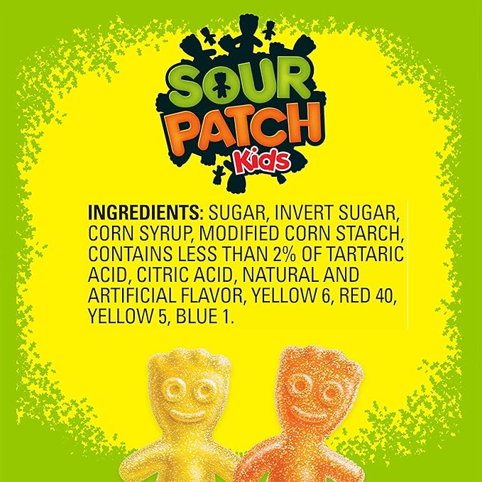 SOUR PATCH KIDS Soft & Chewy Candy, Family Size, 1 lb 14.4 oz