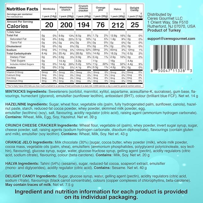 International Exotic Snack Box Variety Pack, 20 Count Premium Foreign Rare Snack Food Gifts with Suprise Item for Fun, Mystery Box of Snacks, European Snacks for Adults and Kids for Christmas Thanksgiving and More