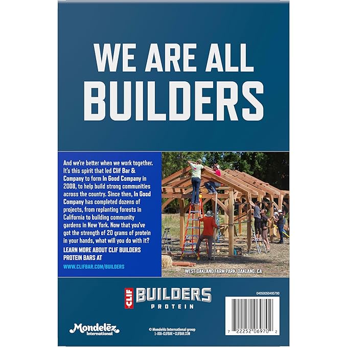 CLIF BUILDERS Protein Bars - OREO-Flavored - 20g Plant Based Protein - Gluten Free - Non-GMO - Low Glycemic - No Artificial Sweeteners - 2.4 oz. (12 Pack)
