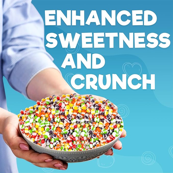 Freeze Dried Candy Tarts Mini Crunch- Light Crunchy Sweetness, 4 oz Flavors- Variety Mixed Fruit Punch. Tarts Mini Resealable Bag Freshness. Tangy Sweet