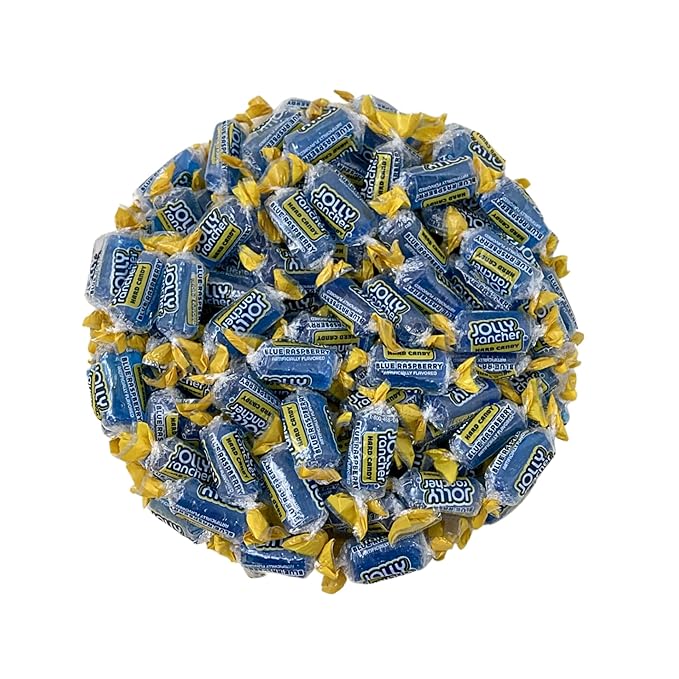 Jolly Ranchers Hard Candy 1.5lbs- All Blue Raspberry Individually Wrapped Delicious Fresh Candy 1.5, 24oz (Packaging Might Vary)