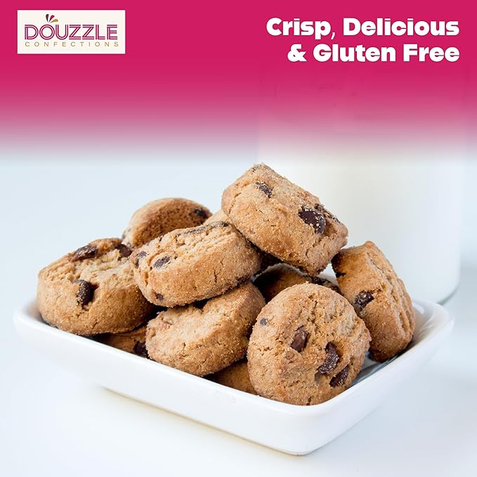 DOUzzle Gluten Free Cookies, Bite Size Chocolate Chip (5 OZ - Pack of 1) Non Gebrokts Kosher for Passover Food Snacks - No Artificial Colors or Preservatives