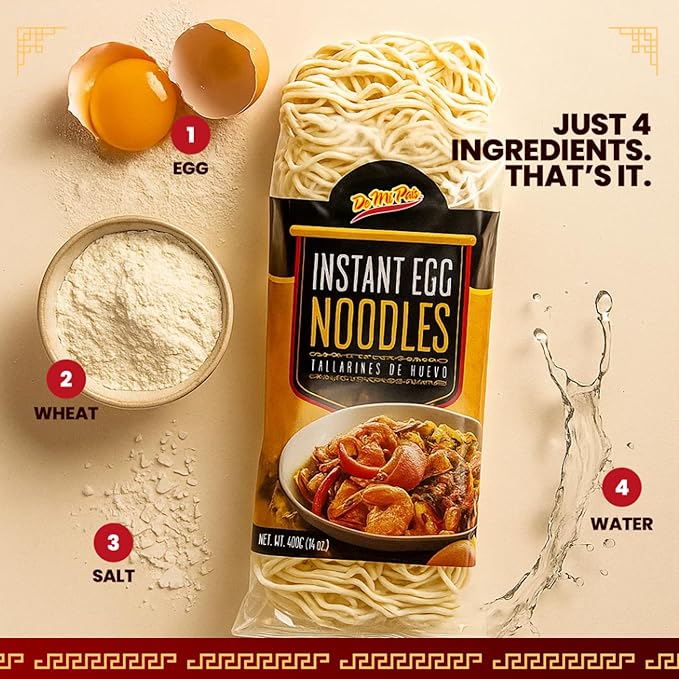 De Mi Pais Egg Noodles – Instant Egg Noodles for Soup, Stir-Fry, Pasta or Ramen Recipes; Traditional Noodles Eggs Crafted in Cambodia Using Traditional Techniques for Rich Flavor – 14 oz | 12-Pack