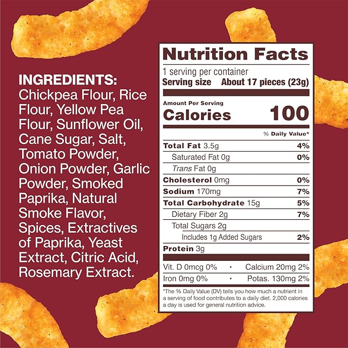 HIPPEAS Chickpea Puffs, Bohemian Barbecue, Gluten Free Snacks, Dairy Free, Vegan, 0.8oz, Pack of 18, 3g Protein, 2g Fiber, Crunchy, Nutritious, Baked Plant Protein Snack, Non-GMO, Kosher