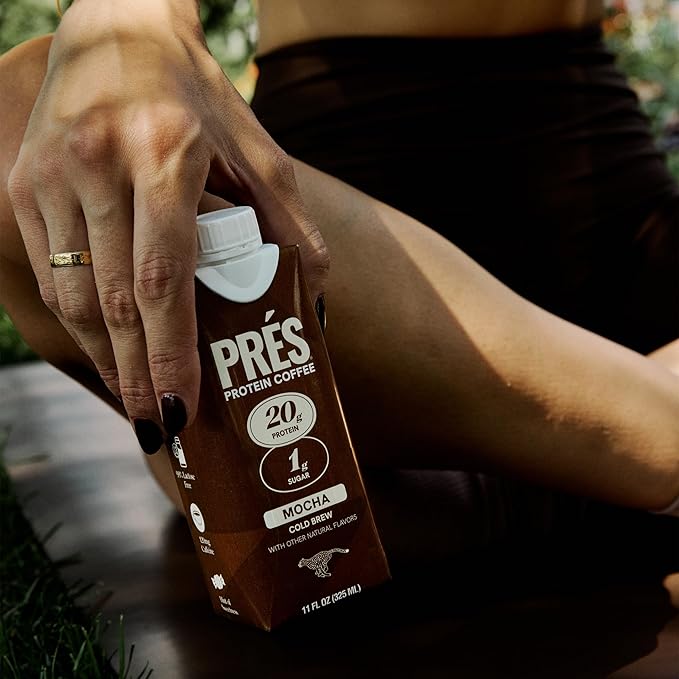 Protein Coffee - High Protein - Real Cold Brew - 20g Protein - 1g Sugar - 100 Calories - No Added Sugar - Coffee - Protein - 11 FL OZ - 12 Pack (Mocha)